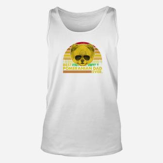 Vintage Best Pomeranian Dad Ever Dog Daddy Father Unisex Tank Top - Seseable