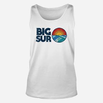 Vintage Big Sur California Surf Design Retro Surfing Unisex Tank Top - Seseable