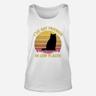Vintage British Shorthair I Have Got Friends In Low Places Cat Lovers Unisex Tank Top - Seseable