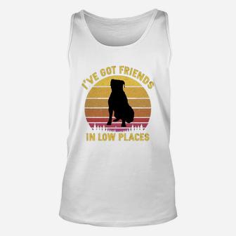 Vintage Bullmastiff I Have Got Friends In Low Places Dog Lovers Unisex Tank Top - Seseable