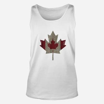Vintage Canada Flag Maple Leaf Canadian Pride Unisex Tank Top - Seseable