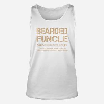 Vintage Funny Bearded Funcle Definition Unisex Tank Top - Seseable