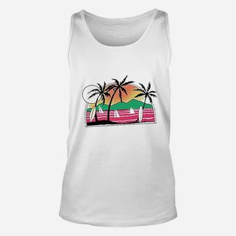Vintage Hawaiian Summer Beach Unisex Tank Top - Seseable