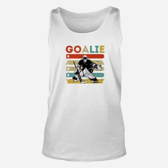 Vintage Ice Hockey Goalie Daddy Father Day Hockey Gifts Premium Unisex Tank Top - Seseable