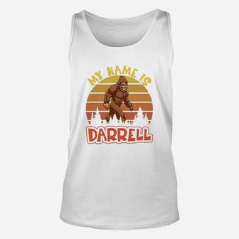 Vintage My Name Is Darrell Bigfoot Believers Unisex Tank Top - Seseable