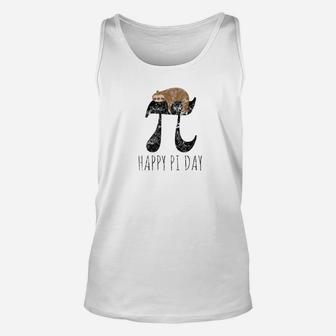 Vintage Pi Day Lazy Sloth Happy Pi Day Gift Unisex Tank Top - Seseable