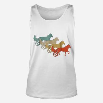 Vintage Retro Style Horses Harness Racing Equitation Unisex Tank Top - Seseable