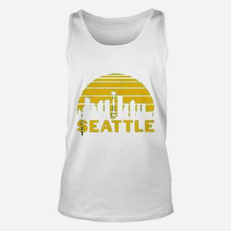 Vintage Seattle Washington Cityscape Retro Unisex Tank Top - Seseable