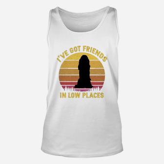 Vintage Spaniel I Have Got Friends In Low Places Dog Lovers Unisex Tank Top - Seseable