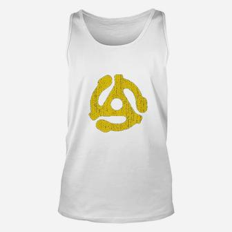 Vintage Turntable Yellow Rough Unisex Tank Top - Seseable