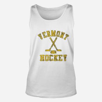 Vintage Vermont Hockey Unisex Tank Top - Seseable