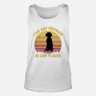 Vintage Vizsla I Have Got Friends In Low Places Dog Lovers Unisex Tank Top - Seseable