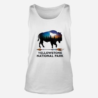 Vintage Yellowstone National Park Bison Forest Souvenir Gift Unisex Tank Top | Seseable CA