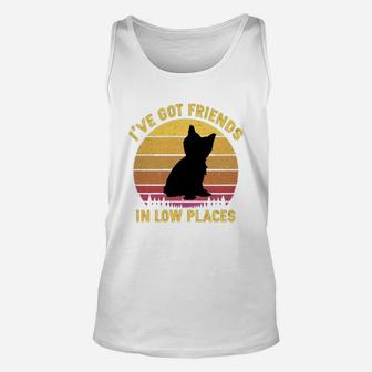 Vintage Yorkshire Terrier I Have Got Friends In Low Places Dog Lovers Unisex Tank Top - Seseable