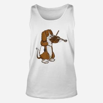 Violinist Beagle Dog Violin Unisex Tank Top - Seseable
