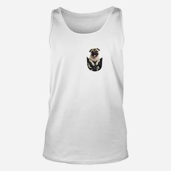 Weißes Herren-Unisex TankTop mit Hunde-Aufdruck, Lustiges Motiv für Hundefreunde - Seseable