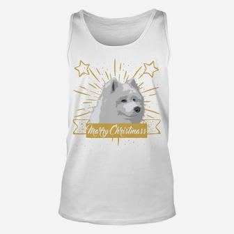 Weihnachtshund Unisex TankTop, Merry Christmas Sternen Design - Seseable