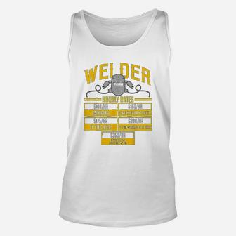 Welder Hourly Rate Funny Welding Gift For Hard Worker Welder Unisex Tank Top - Seseable