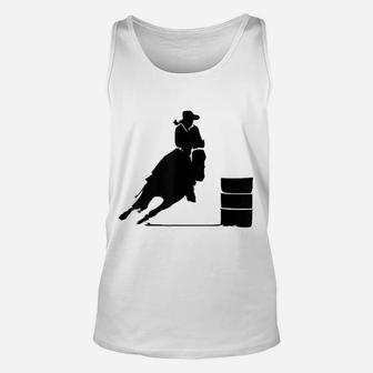 Western Cowgirl Barrel Racing Rider Rodeo Horse Riding Unisex Tank Top - Seseable