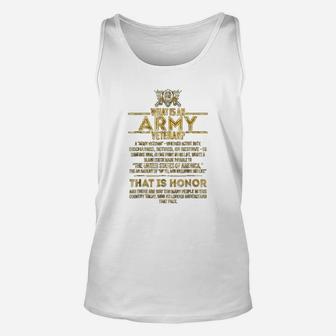 What Is An Army Veteran Unisex Tank Top - Seseable