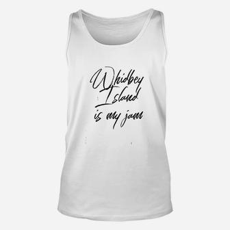 Whidbey Island Is My "jam" City Love Community Resident Unisex Tank Top - Seseable