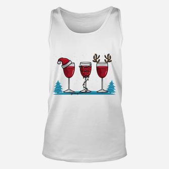 Wine Glass Christmas Wine Lover Cute Christmas Gifts Unisex Tank Top - Seseable