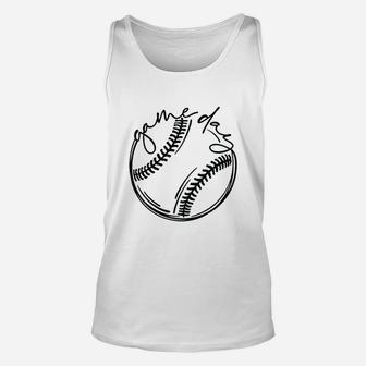 Women Game Day Letter Printing Funny Graphics Unisex Tank Top - Seseable