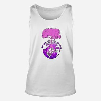 World Peace Sign Tree Earth Day Hippie Environment Unisex Tank Top - Seseable