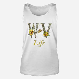 Wv Home Roots Pride Sunflower Lover Proud Map West Virginia Unisex Tank Top - Seseable