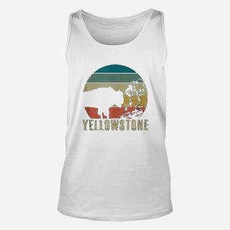 Yellowstone National Park Vintage Buffalo Bison Retro Gift Unisex Tank Top | Seseable CA