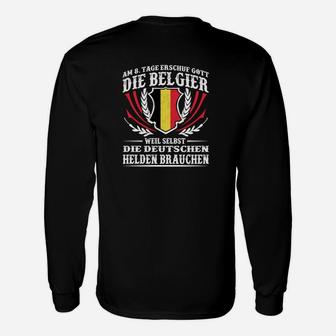 Belgier Helden für Deutschland Langarmshirts, Patriotisches Belgien-Thema - Seseable