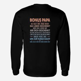 Bonus Papa Langarmshirts, Liebevolle Botschaft für Stiefvater - Seseable