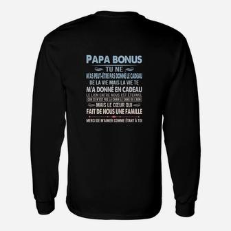 Bonus Papa Langarmshirts mit Inspirierendem Zitat, Perfekt für Stiefväter - Seseable