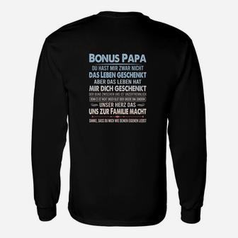 Bonus Papa Langarmshirts, Stiefvater Geschenk mit Aufschrift - Seseable