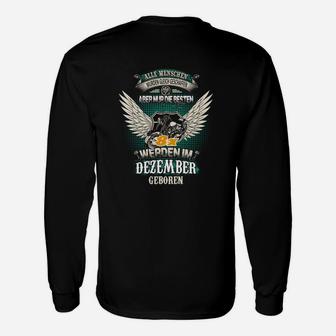 Dezember Geburtsmonat Adler Schwarzes Langarmshirts, Motiv-Design für Männer - Seseable