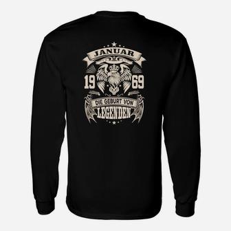 Geburt von Legenden Januar 1969 Langarmshirts, Adler Motiv - Seseable