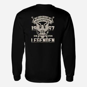 Geburtsjahr Legenden Schwarzes Langarmshirts für Herren mit Aufdruck - Seseable