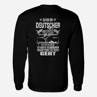 Ich Bin Ein Deutscher Liebe Eishockey Langarmshirts - Seseable