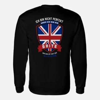 Ich bin nicht perfekt aber ein Brite Langarmshirts, Stolz mit UK-Flagge - Seseable