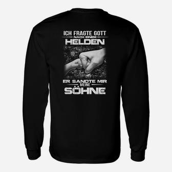 Inspirierendes Vater-Sohn Langarmshirts Gott sandte mir meinen Sohn, Heroisches Tee - Seseable