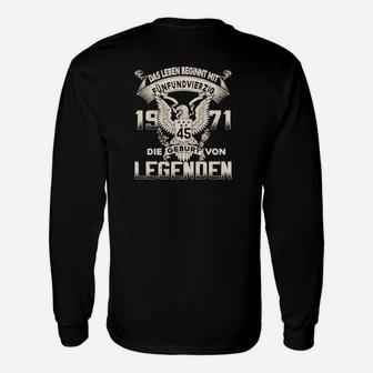 Jahrgang 1971 Adler Legendengeburtstag Langarmshirts, Retro Design Tee - Seseable