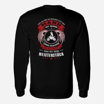 Motocross Gott & Crossmaschine Langarmshirts für Männer, 8. Tag Design - Seseable