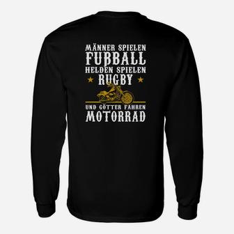 Motorrad Helden Rugby Langarmshirts für Herren, Lustiges Spruch Langarmshirts - Seseable