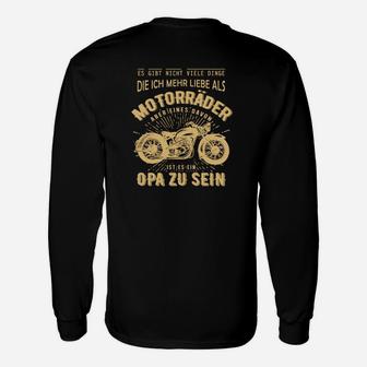 Motorradliebhaber Opa Langarmshirts, Übertrifft Alles Als Opa Design - Seseable