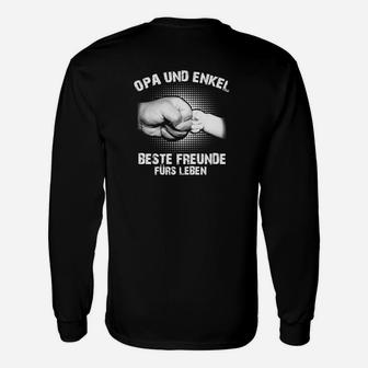 Opa und Enkel Beste Freunde Langarmshirts, Schwarzes Tee fürs Leben - Seseable