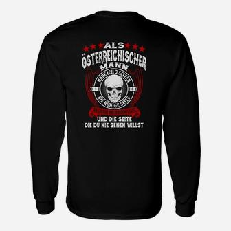 Österreichisches Stolz-Langarmshirts, Totenkopf-Design mit Spruch - Seseable