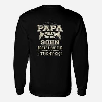 Papa Held & Liebe Spruch Langarmshirts, Vatertagsgeschenk für Töchter und Söhne - Seseable