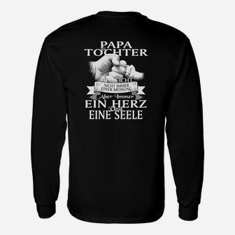 Papa-Tochter Herz & Seele Verbundenheit Langarmshirts, Einzigartiges Design - Seseable