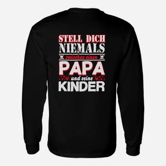 Papa und Kinder Langarmshirts, Schwarzes Tee mit Spruch - Seseable