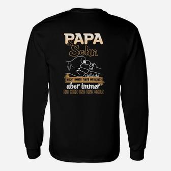 Papa und Sohn Partnerlook Langarmshirts, Spruch über Liebe und Verbundenheit - Seseable